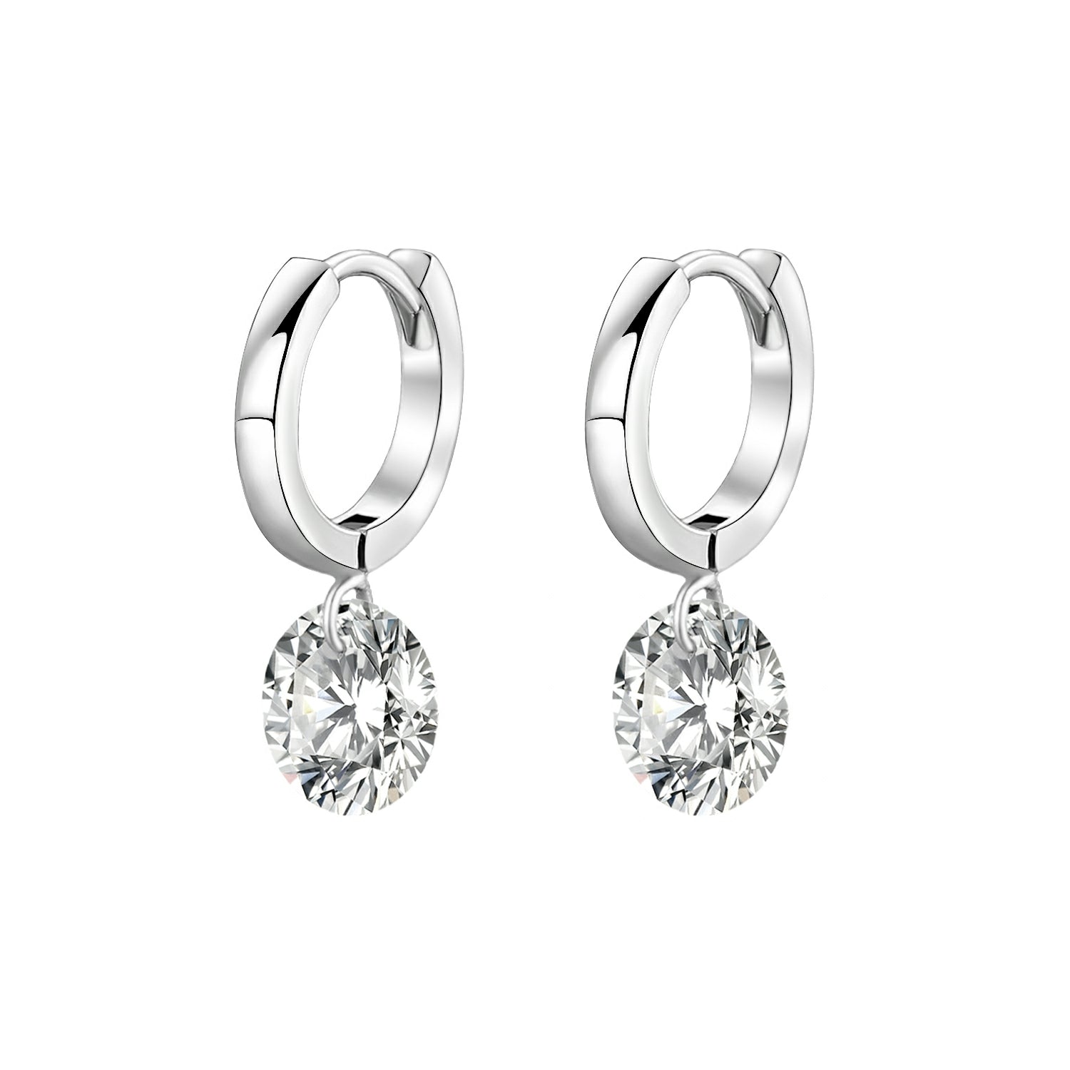 Luxury Moissanite Stud Earrings – S925 Sterling Silver, Platinum-Plated, Elegant Fine Jewelry