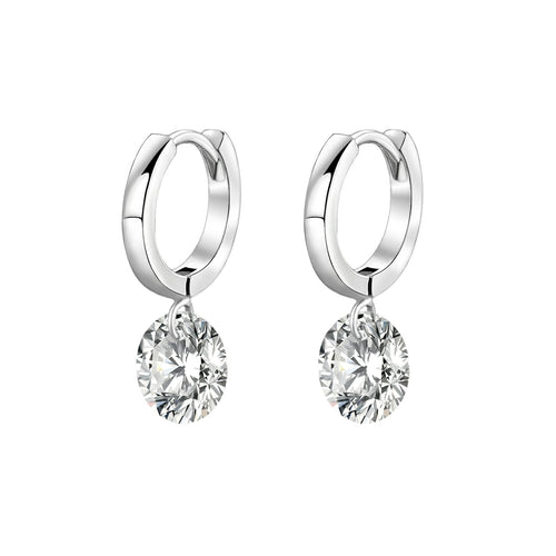Luxury Moissanite Stud Earrings – S925 Sterling Silver, Platinum-Plated, Elegant Fine Jewelry