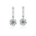 Luxury Moissanite Stud Earrings – S925 Sterling Silver, Platinum-Plated, Elegant Fine Jewelry